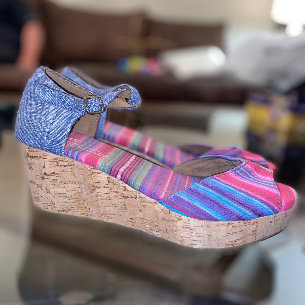 👠 Toms Cork Summer Wedges 👠